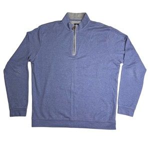 Johnnie-O Sully 1/4 Zip Pullover Golf Sweater Lacuna Blue Men’s Size Large